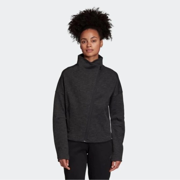 Adidas Women’s Heart Racer Zip Up Performance Long Sleeve Jacket size med - Picture 1 of 2